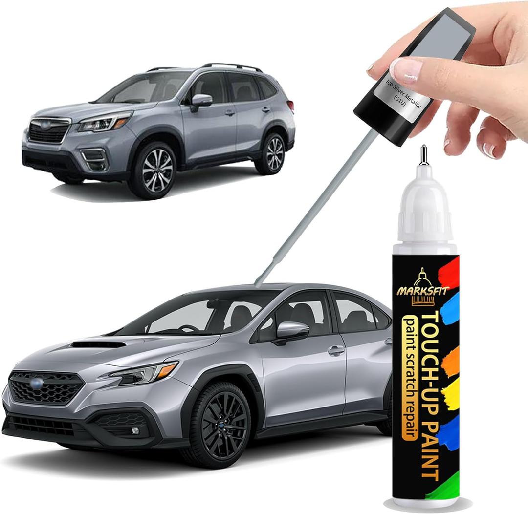 Ice Sliver Metallic(G1U) Touch Up Paint For Subaru Exact Match-Chips and Nicks 2 in 1 Car Paint Pen Scratch Rapair for Ascent/Impreza/Legacy/WRX/BRZ/Outback/Crosstek/Forester