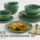 Madison 12-Piece Dinnerware Set – Green
