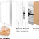 Egofine 11x14 Picture Frames Made of Solid Wood 6 PCS White Covered by Plexiglass - for Table Top and Wall Mounting for Pictures 8x10 or 5x7 with Mat Horizontally or Vertically Display Photo Frame