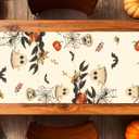 5 x Halloween Table Runner,Halloween Table Decorations with Pumpkin Ghost Spider Web Design, Spooky Kitchen Dining Room Decoration for Holiday Party 13x72 Inch