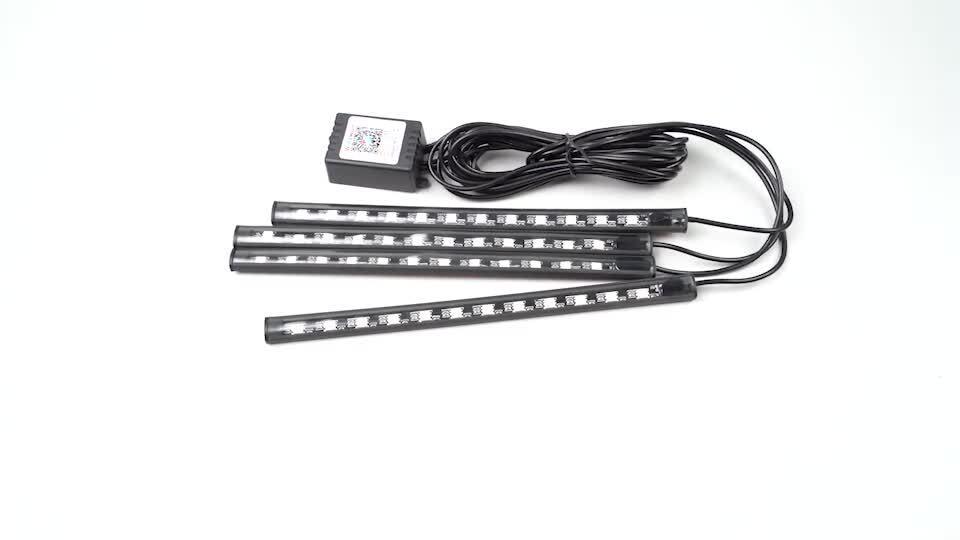 Interior Car LED for Car Decoration Atmosphere Lights Multi Color Music Under Dash Car LED Strip Light with Controller