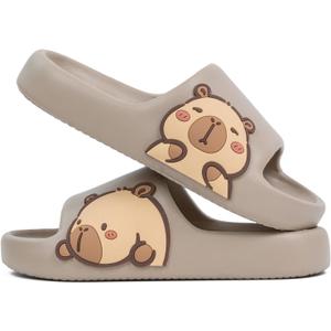 Men's and Women's Capybara Slides,Cute Capybara Slippers for Indoor Outdoor,Non Slip Quick Drying Shower Shoes,Comfort Cloud Slides Sandals