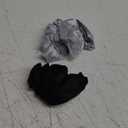 OLESILK Silk Scrunchies Oversized 100% Mulberry: Large for Long Thick Hair, Soft and Smooth for No Damage Hair Care Sleeping, Vintage Fashion (1 Count (Pack of 2), Silver)