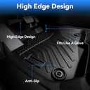 Hutisya-Floor Mats & Cargo Liner Set Fit for 2019-2025 Volvo S60 (Not for Recharge) All Weather Protection Anti-Slip & Durable TPE Full Set Liners Automotive Accessories-Black