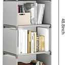 4-Cube Storage Organizer Shelf Tool-Free Assembly Cube Bookcase for Bedroom, Closet & Small Spaces, Bookshelf Organizer for Kids Clothes & Nursery