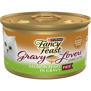Purina Fancy Feast Gravy Lovers Salmon Feast Pate in Wet Cat Food Gravy - (Pack of 24) 3 oz. Cans, BBD 06/2028