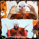 Newcotte 2 Pcs Eagle Costume Halloween Eagle Mask Wings Set Birds Animal Mask Feather Cape Wings Shawl Birds Cosplay Outfits for Men Women Teen Halloween Masquerade Carnival Fun Cosplay Party Props