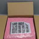 2PCs Front Car Seat Covers, Leather Seat Covers with Steering Wheel Cover and Two Seat Belt Pads, Waterproof Seat Covers for Cars Universal Fit 95% Vehicles (Pink)