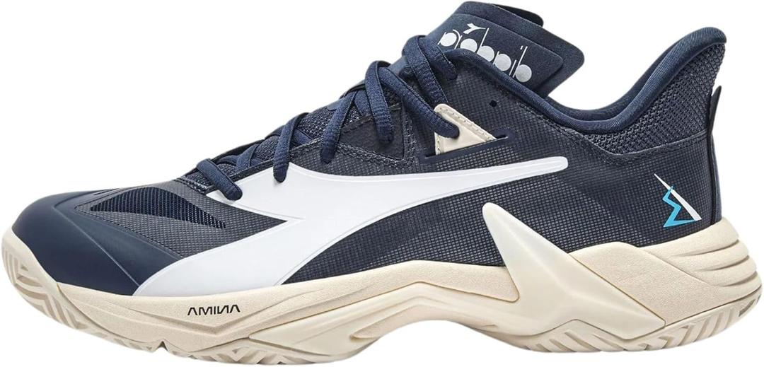 Diadora Men's B.Icon 3 All Ground Tennis Shoe (Blue/White, 9.5)