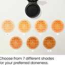 Chefman Anti-Overflow Belgian Waffle Maker w/Shade Selector, Temperature Control, Mess Free Moat, Round Iron w/Nonstick Plates & Cool Touch Handle, Measuring Cup Included, Black