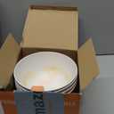 Wheat Straw Bowls Set 40 OZ, Unbreakable Bowls with Dust-Proof Lids Set of 4, Microwave & Dishwasher Safe, Alternative Reusable Plastic Bowl for Cereal, Soup, Salad and Ramen, White