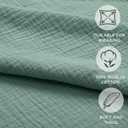 Frienda Muslin Hooded Beach Towel for 3-6 Years Kids Soft Muslin Bath Poncho for Baby Absorbent Fast Drying Blankets for Boys Girls Newborns Toddler Beach Pool Bath Essentials(Green)