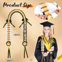 Yinder Graduation Leis 2026 Money Leis with Cash Holder 48 Inch Grad Ribbon Lei Class of 2026 Double Braided Necklace DIY Money Graduation Gift for Congrats Graduates Senior(Black and Gold)