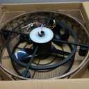 Orison 21.5'' Caged Ceiling Fan with Light, Low Profile Ceiling Fan with Light and Remote (395-Wood)