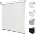 100% Blackout Roller Window Shades, Window Roller Blind with Thermal Insulated Waterproof Fabric for Home and Office (72"W x 20"H, White)