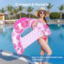 [2025 New Upgraded] Pool Floats for Adult -Floating Lounge Chairs,Inflatable Pool Floats with Cup Holders 1 Repair Patch Suit for Swimming Pools, Beach, Pool Toys,Backyard Party,Lakes 1 Packs