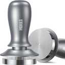 Espresso Tamper 58mm, MORILS Premium Barista Coffee Tamper with Constant 30lb Calibrated Spring Loaded, Stainless Steel Base, Fits for All 58mm 58.5mm Portafilters, Espresso Accessories (Silver)