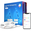 meross Smart LED Strip Lights, 16.4ft WiFi Strip Work with Apple HomeKit, Alexa, Google Home, and SmartThings, 16 Million Colors with App Control and RGB LED Lights for Bedroom, Living Room, Kitchen