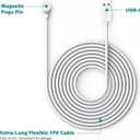 34ft Power Cord Compatible with Google Nest Cam(Battery) Camera, Magnetic Charging Cable for Google Nest Cam Indoor Outdoor Camera
