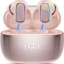 AI Language Translator Earbuds Real Time, 164 Language/6 Translation Modes Translator Earbuds 3-in-1 Translation Headphones, Bluetooth 5.4 Translation Device for Travel Business Learning, Rose Gold