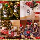 6 Pcs Raccoon Christmas Ornament Funny Raccoon Gifts Glass Blown Christmas Tree Hanging Ornament, Handmade Sparkling Glass Xmas Decorations for Women, Birthday Party