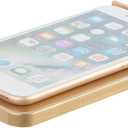Stick-on Wall Shelf - Small Wall Mounted Adhesive Clear Acrylic Shelf Phone Holder Shelves Wipes Rack for Bathroom,Kitchen,Toilet,Office - Gold