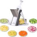 ONCE FOR ALL Safe Mandoline Slicer 5 in 1 Vegetable Chopper Food Potato Cutter, Strips Julienne Dicer Adjustable Thickness 0.1-8 mm Kitchen Chopping Artifact Fast Meal Prep (Gray)