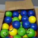60 Pack Smile Face Stress Balls Bulk 2.5 Inch Funny Face Stress Relief Balls Colorful Mini Squeeze Balls Foam Smile Face Toys for Finger Exercise, School Prizes, Party Bag Fillers