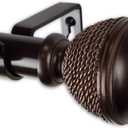 Rod Desyne 100-32-1609 1" Braided Curtain Rod, 160-240", Bronze