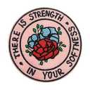 Wikineon Iron On Embroidered Patch, Cool Patch "There is Strength" - Appliable to Badge Iron On Sew On Emblem Patch DIY Accessories Perfect for Jackets, Clothes, Hats & Jeans