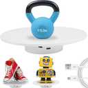 fotoconic 7.87 Inches/20cm Motorized Rotating Display Stand, 360 Electric Rotary Turntable Base Lazy Susan, Load-Bearing 11Lbs, for Photography Crafts Jewelry Toy Collectible Display (ND200C)