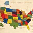 USA Map Wooden Jigsaw Puzzle for Kids | 44 Puzzle Pieces | Learning & Educational Toy Gift for Boys & Girls Ages 3 Years and Above, 44 Pieces, 27.5 Cm X 32.5 Cm
