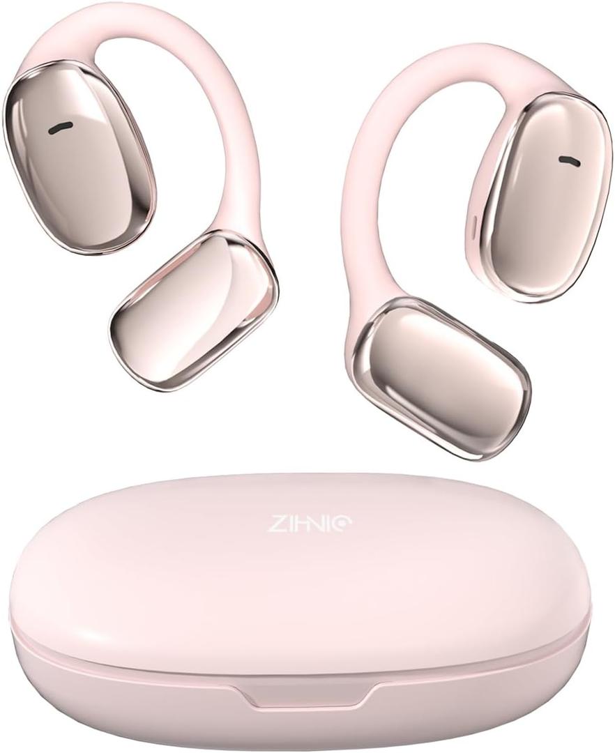ZIHNIC AI Translation Earphones  3 Smart Translation Modes, Real-Time Language Assistance Supports 138 Languages, IPX5 Waterproof, Effortless Communication in Travel & Business-Pink