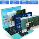 10.1Inch Laptop,Quad-Core Processor with Android 12.0 OS,2GB RAM,64GB EMMC,Built-in Camera,WiFi,USB Interface,Tpye-C Charging for Learning and Entertainment (Blue 2GB+64GB)