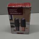 CIRCLE JOY Rechargeable Electric Salt and Pepper Grinder Set Gravity Salt and Pepper Mills Set with LED Light, No Battery Needed, Adjustable Coarseness, Washable 135ml Container, Black