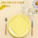 Zhehao 120 Pcs Disposable Paper Dessert Plates and Napkins Set, 7 Inch Party Cake Appetizer Plate with Napkin for Birthday Baby Shower Wedding Easter(Yellow)