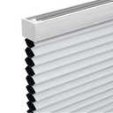 Changshade Cordless Cellular Shades,Blackout Honeycomb Shades for Windows,Pull Down Pleated Blinds,Easy to Install for Indoor Windows and French Doors,White(Blackout),38.5" w x 72" h