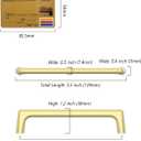 10 Pack 5"(128mm) Brushed Gold Cabinet Pulls Kitchen Cabinet Handles Drawer Handle Cupboard Hardware for Cabinets