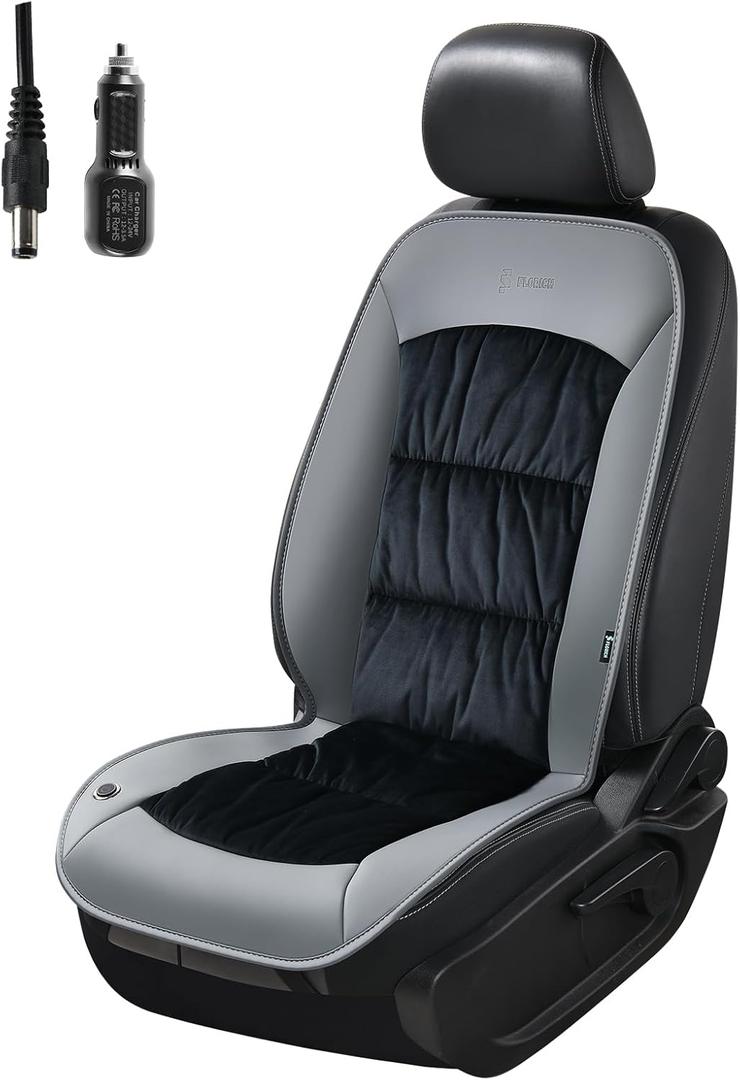 FLORICH Winter Driver or Passenger Car Seat Cushion for Full Back and Seat Comfortable Seat Cover for Cars Trucks SUV Van, Gray