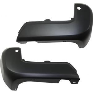 For Toyota Tacoma Bumper End 2016 17 18 19 2020 Driver and Passenger Side Pair/Set | Rear | Textured | Plastic | w/IPAS Holes | TO1105138, TO1104138 | 5215504900, 5215604900