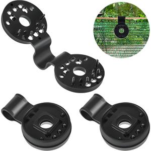 Frienda 30 Pieces Round Shade Cloth Plastic Clip Reusable Heavy Duty Sunshade Fabric Net Fixing Clip Attachment and Placement for Sun Shade Net Anti Bird Garden Waterproof Netting Accessories(Black)