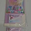 Teling 51 Pieces Diaper Raffle Tickets with Card Box Baby Shower Decorations Baby Shower Holder Box for Girl Boy Diaper Raffle Party, Mermaid 