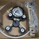 MEIXISUE 4Lights Retro Semi Flush Mount Ceiling Light Fixtures, ORB+Oak White, Farmhouse Rustic Vintage Antique Ceiling Light Fixture for Hallway Kitchen Dining Room Bedroom UL Listed