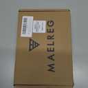 M MAELREG Boys' Polo Shirt Striped Short Sleeve Moisture Wicking Performance Stretch Active Casual Collared Kids Golf Shirt (10-12 Years, White/Navy Stripe)