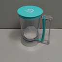 Pancake Batter Dispenser - Kitchen Must Have Tool for Perfect Pancakes, Cupcake, Waffle, Muffin Mix, Cake & Crepe - Easy Pour Baking Supply for Griddle - Pancake Maker with Measuring Label (Turquoise)
