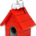 Spoontiques Snoopy Birdhouse - Garden Dcor - Hanging Novelty Decorative Bird House for Yard, Garden Decoration, Outdoor Patio