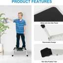 Valeo Folding Step Stool, Adjustable Step Stool with Non-Slip Platform, 330 Lbs Capacity, Step Ladder for Adults or Kids in Kitchen, Bathroom, RV, Camping, Office, White, 15 " x 10.2" x 1.8 "