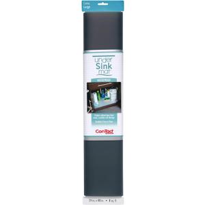 Con-Tact Brand Under Sink Mat, Waterproof Mat for Under Kitchen Sink, Bathroom, and Laundry Room, Non-Adhesive and Durable Shelf Liner, Easy to Clean, 24" x 48", Graphite