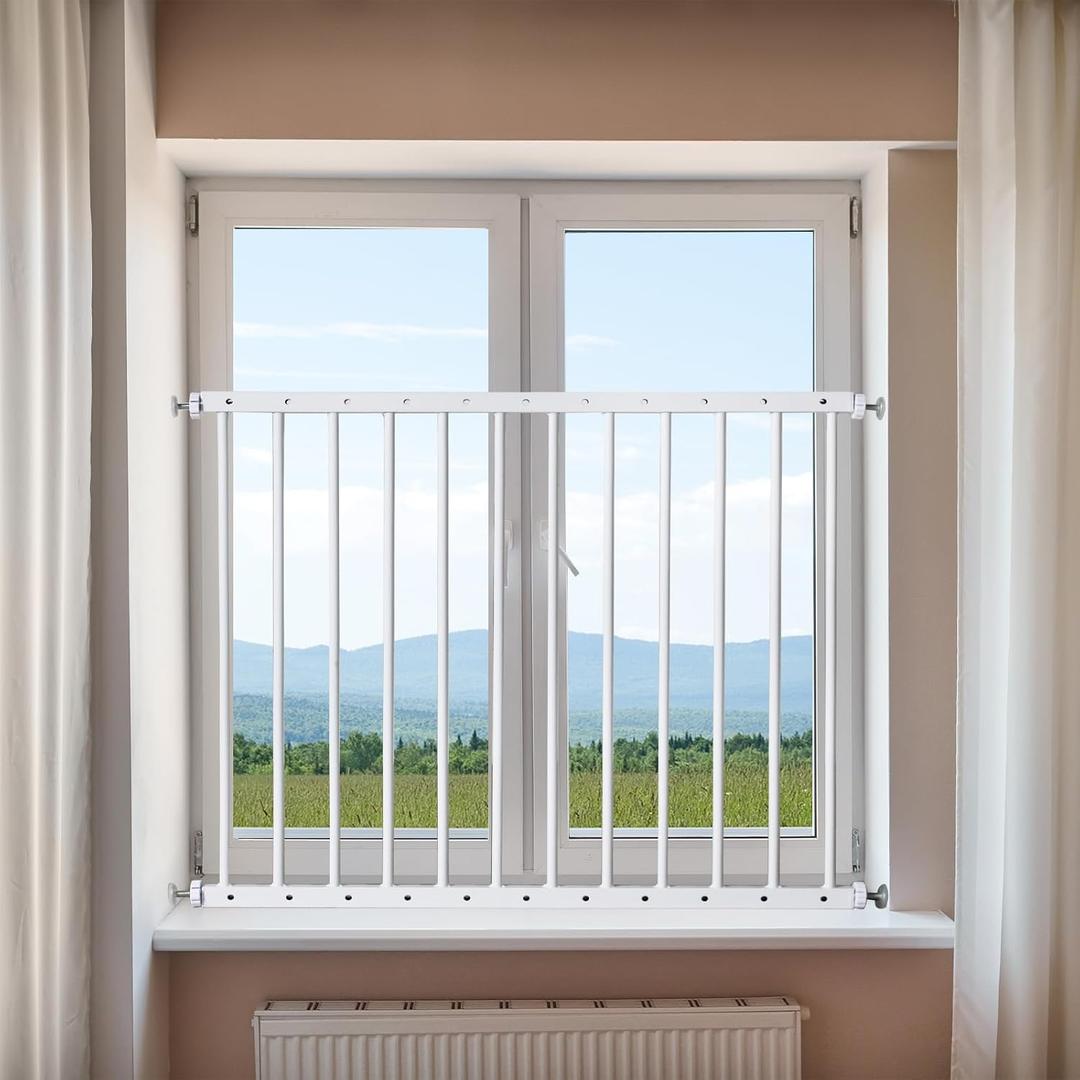Window Safety Guards for Children,Adjustable 32.9"-35" Wide Window Guards Kids, Child Safety Guard Prevents Accidental Falls(White, 1 Piece)