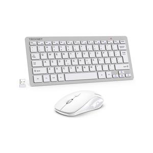 TECKNET Wireless Keyboard and Mouse Combo, Mini Cordless Computer Keyboard and Mouse Set 2.4GHz, Silent Adjustable 1600 DPI, Quiet Click, Lag-Free for Computer, Laptop, PC, Windows, Mac, Chrome OS(SS)